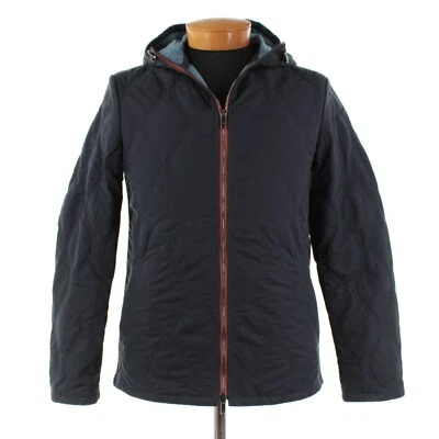 Chaqueta con Capucha Luciano Barbera Nueva con Etiquetas Poliéster/Algodón Talla 50 (M EE. UU.) en Azul Sólido Foto 1 de 4