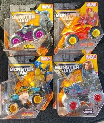 🔥2025 Spin Master Monster Jam  Marvel Series 4-Complete Set of 4-Mint!🔥Cool!🔥 - Image 1 of 4