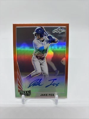 Jake Fox 2021 Leaf Metal Draft Orange Autograph /7 Cleveland Guardians - Image 1 of 2
