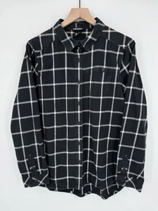 Camisa para mujer Black Diamond Serenity franela abotonada talla XL negra a cuadros - Imagen 1 de 9