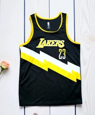 Camiseta Lebron James Los Angeles Lakers negra y dorada #23 marca NBA - talla pequeña Foto 1 de 4