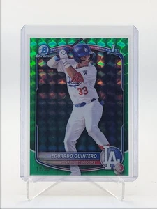 EDUARDO QUINTERO 2025 BOWMAN CROMO 1ER REFRACTOR GEOMÉTRICO VERDE /99 Q3855 - Imagen 1 de 2