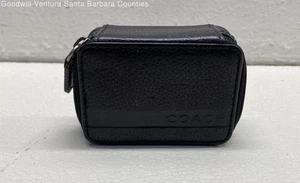 Coach Black Pebbled Leather Triple Pill Bag - Picture 1 of 6