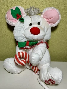 Vintage Fisher Price Puffalump Mouse Christmas Candycane Plush Toy 1987 - Picture 1 of 11