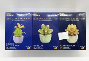 Micro Brix Sukkulenten Serie Buildable Brix Trio Pflanzen Kakteen Set 469 Teile - Bild 1 von 3