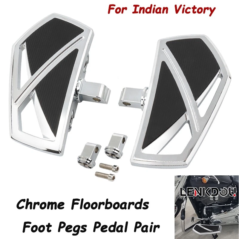 Tableros de piso cromados estriberas pedal para Indian Chief Victory Cross Roads Hammer Foto 1 de 4