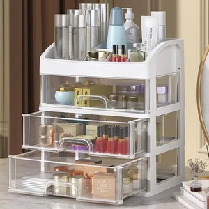 Organizzatore Trucco con 3 Cassetti, Vetrine Cosmetiche, Scatola Porta Trucchi (3 D - Foto 1 di 12