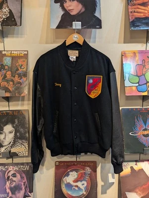 Vintage 1990 Soar Crisis Movie Crew Letterman Jacket - Image 1 of 4