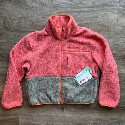 MARMOT Women's Retro Style Aros Fleece Full-Zip Jacket - Sherpa Fleece, Pink, M - Image 1 of 4