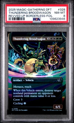 2025 MTG Aetherdrift Foil 328 Thundering Broodwagon PSA 8 *Only 1 Graded Higher* - Image 1 of 3
