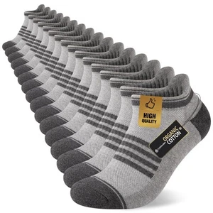 Mens Ankle Socks 8 Pairs Cotton Cushioned Breathable Athletic Tab Running Ant... - Picture 1 of 8
