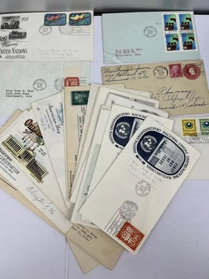 Lote de 27 fundas vintage de primer día y papelería postal EE. UU. ON 1950-60 Foto 1 de 4