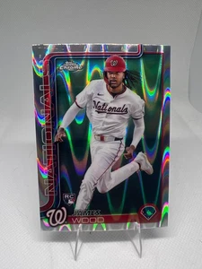 2025 Topps Chrome James Wood #132 RayWave Refractor RC Nationals - Picture 1 of 2