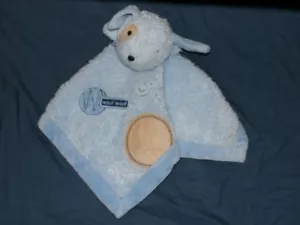 Carter's Woof Woof Dog Doggy Lovey Lovie Nunu sonaglio di peluche bianco blu marrone - Foto 1 di 4