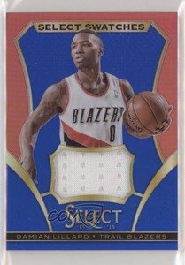2013-14 Panini Select Select Swatches Blue Prizm /35 Damian Lillard #77