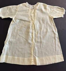 Feltman Brothers Vintage Kleinkind handgefertigt hellgelb bestickt Kleid - Bild 1 von 6