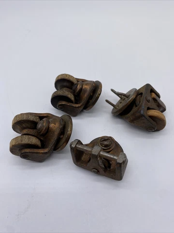 Cast Iron Roller Wheels Vintage Office Chair Wooden Wheels Set Of 4 Cover