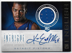 2012-13 Panini Intrigue #116 Kim English RC Auto Jersey - NM-MT