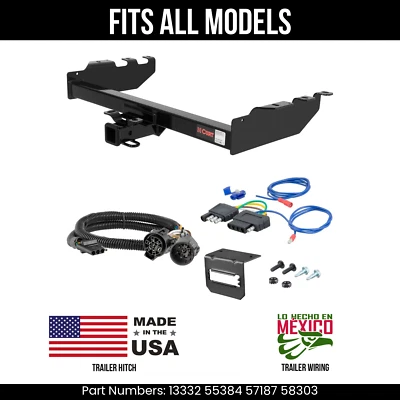 For 07 GMC Sierra 1500 HD Classic Trailer Hitch +5Pin Wiring fit All Models Curt - Image 1 of 4
