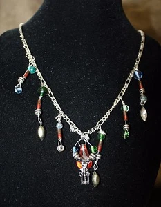 Sorcxado Korkenzieher ~ Perlen verzaubert Strass Edelstein ~ Drachen Widerstand ~ Halskette - Bild 1 von 11