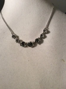 $58 Givenchy Joplin Clear Chain Swarovski Crystal Frontal Necklace 140 GNa-7 - Picture 1 of 4