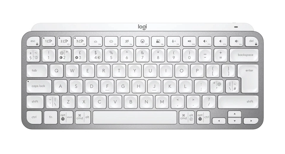 Logitech MX Keys Mini für Business Kabellose Tastatur (Hellgrau), Englisch - UK