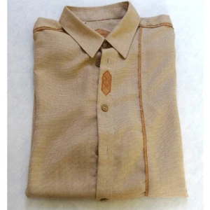 Herren Gr. 42 Trachtenhemd Oberhemd Kurzarm hellbraun, wie neu, NP 79 Euro - Bild 1 von 1