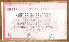 Harrisburg Senators vs. Trenton Thunder 7-30-1996 Used Ticket Stub