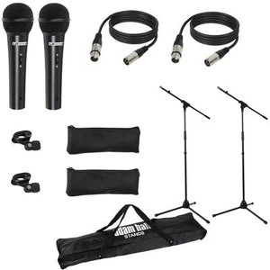 2 Sets LD Systems MICSET1 mit Handmikrofon Stativ 5m Mikrofonkabel + 1x Tasche - Picture 1 of 1