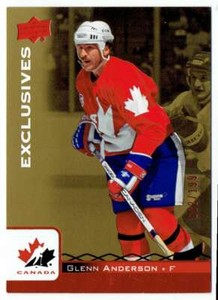2017-18 UPPER DECK TEAM CANADA JUNIORS RED EXCLUSIVES GLENN ANDERSON 082/199