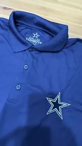 Dallas Cowboys Polo Golf Shirt Men Size Large Navy Blue NFL Team Apparel NWOT - Picture 1 of 3