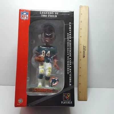 NFL Legends Of The Field Miami Dolphins CHRIS CHAMBERS Bobblehead LE #594/5000 - Image 1 of 4