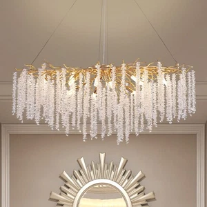 Gold Ceiling Light Crystal Chandelier for Dining Room Tree Branch Chandelier - Picture 1 of 17