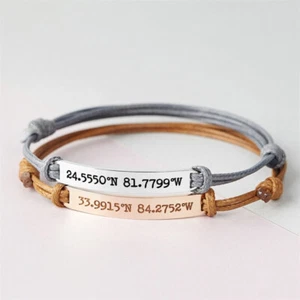 Custom Braided Couple Matching Bracelet in Stainless Steel - Picture 1 of 1