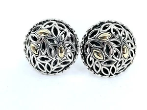 John Hardy 925 Silver & 14k Yellow Gold Angela Fashion Earrings - Picture 1 of 3