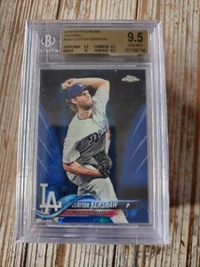 CLAYTON KERSHAW 2018 TOPPS CHROME SAPPHIRE DODGERS BGS 9.5 Gem Mint Rare - Picture 1 of 1