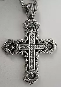 Sterling Gothic Biker Kreuz Anhänger Halskette Konstantino Classic Collection 24" - Bild 1 von 8