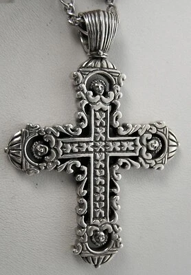 Collar Colgante Cruz Motociclista Gótico Esterlina Colección Clásica Konstantino 24" Foto 1 de 4