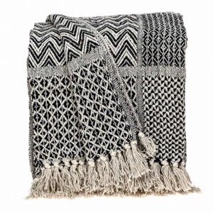 Parkland Collection Shelly Transitional Beige 52" x 67" WOVEN HANDLOOM Throw - Picture 1 of 1