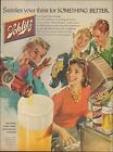 1956 Vintage ad for Schlitz Beer`Art Party retro can Glasses    122919