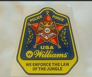 Máquina de Pinball Williams Police Force Promo Sticker Nuevo de Lote Antiguo ¡Bonito! - Imagen 1 de 1