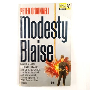 MODESTY BLAISE. PETER O'DONNELL. MOVIE TIE-IN. PAN BOOKS 1965. ACCEPTABLE - Picture 1 of 5