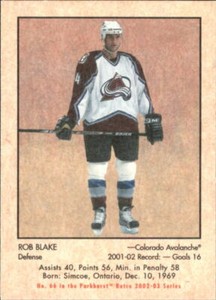 2002-03 Parkhurst Retro Hockey #66 Rob Blake
