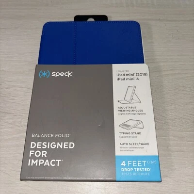 Speck Products  Balance Folio Case for iPad mini 4 Blueberry Blue/Grey New - Image 1 of 2