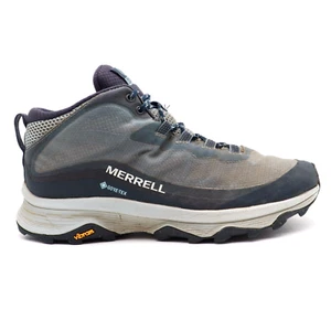 Merrell Moab Speed Mid GTX Gore-Tex Womens Sz 10.5 Navy Blue Hiking Trail Boots - Picture 1 of 14