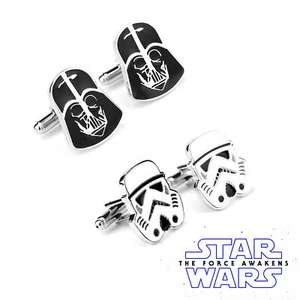 Star Wars Hombre Acero Inoxidable Botón Gemelos Boda Novio Camisa Puño Llega - Imagen 1 de 8