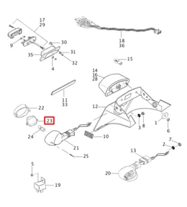 Lente de señal de giro interior Buell Y0040.K - Imagen 1 de 1