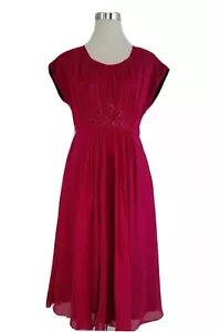 Boden Women's Midi Dress A-line Beaded Light Burgundy Size 4 L Tall Small NWT - Picture 1 of 3