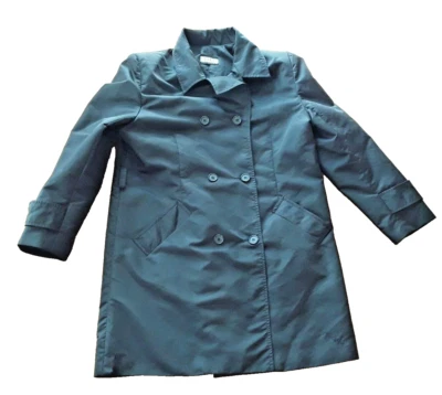 Ojay sz 12 coat black sleeves lined shoulder pads vintage crafting shabby chic - image 1 of 4