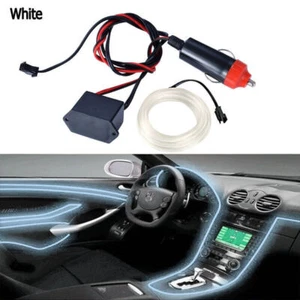 White Neon LED Light Glow EL Wire String Strip Rope Tube Party Decor Atmosphere - Picture 1 of 8